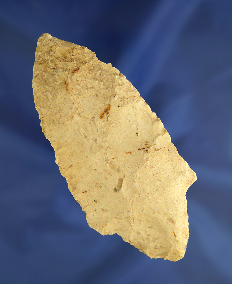 Large 4 1/2" Stemmed Woodland Knife found in Missouri.