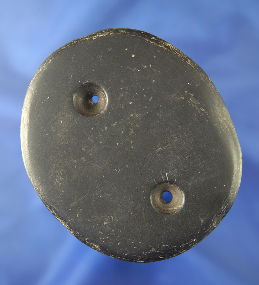 Unique heavily polished Oval Gorget that is 3 3/8" long.