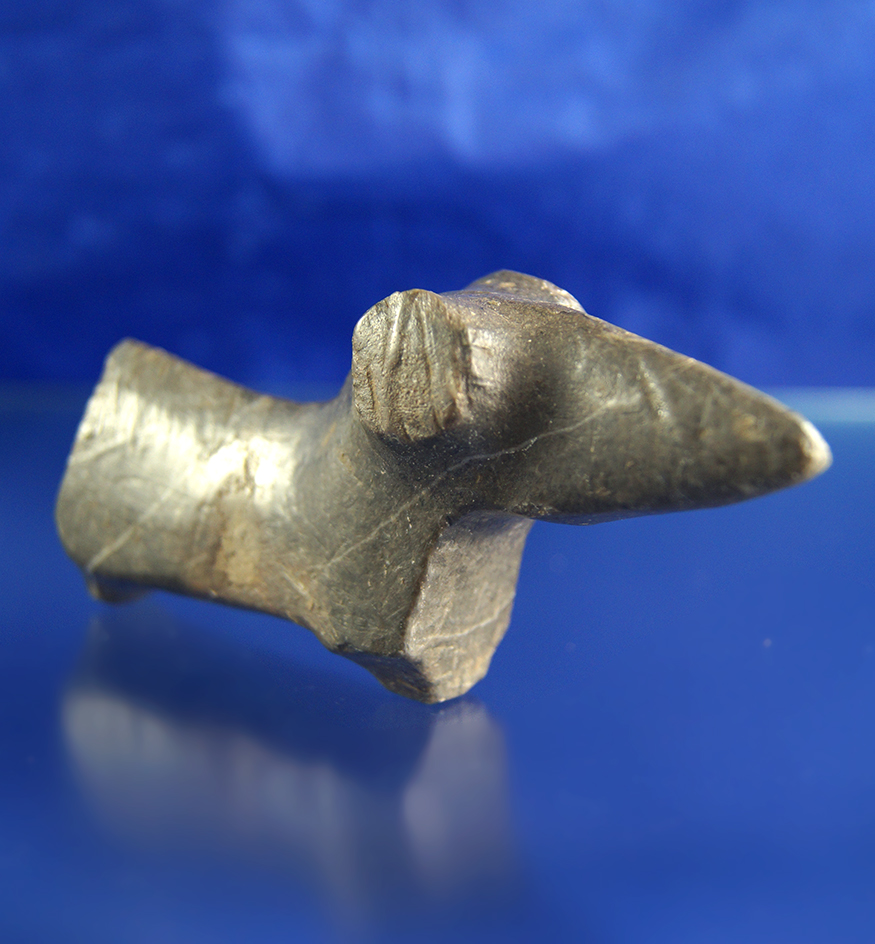 4" undrilled Birdstone found in Allen Co.,  Indiana northwest of Fort Wayne near the town of Leo.