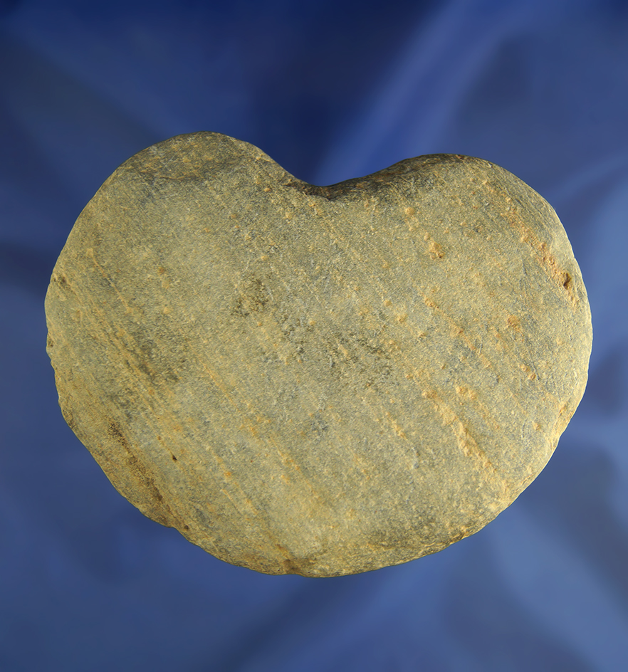 4 1/4" slate Bannerstone Preform found in Tennessee. Comes with a Davis COA.