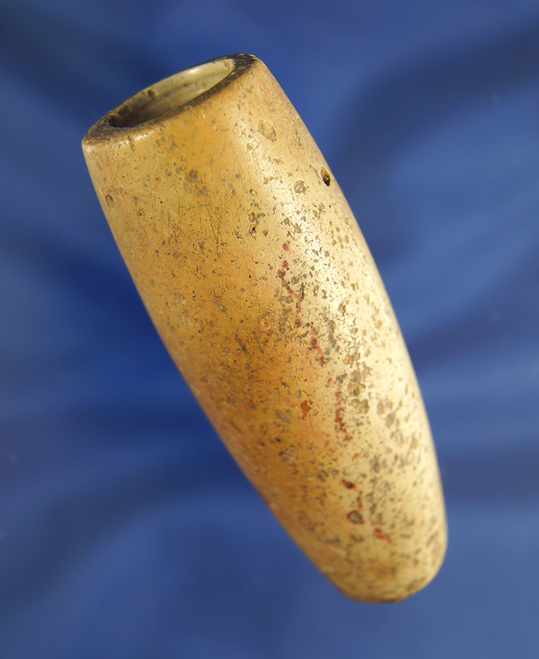 3 7/16" Pipestone Blocked End Tube Pipe found in Pulaski County Kentucky. Ex.  Gary Noel.