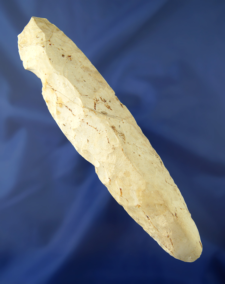 6 13/16" Burlington chert Chisel with a nicely polished bit area found in Illinois. Ex. Gary Noel