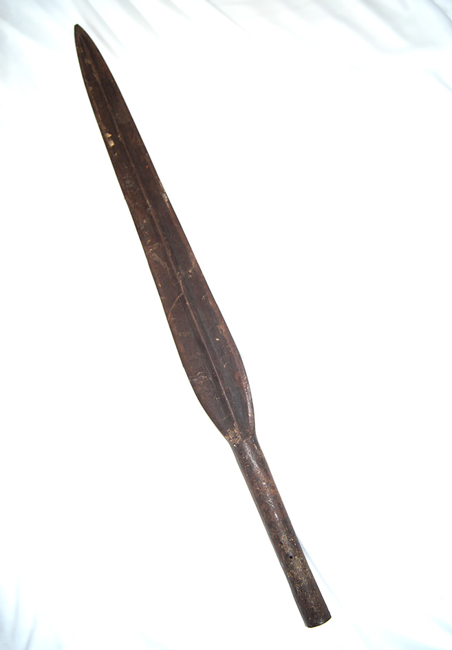 Big! 23" + long African iron spear in excellent condition.