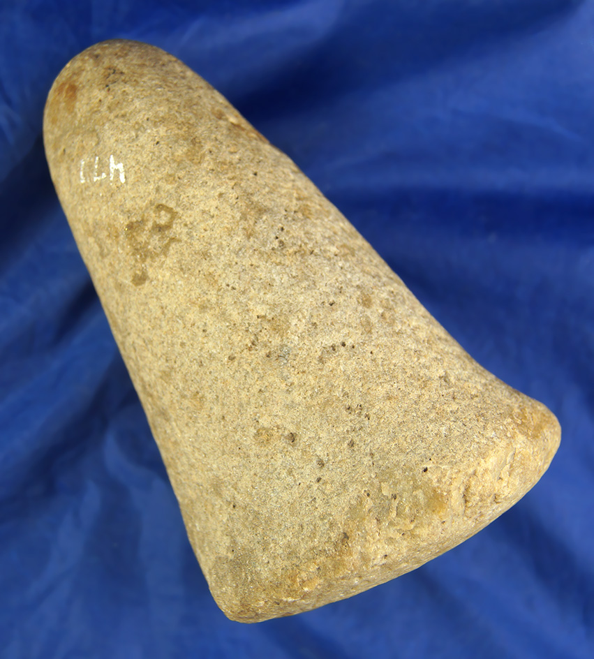 5 5/8" well developed Bell Pestle made from quartz found in Van Wert Co.,  Ohio. Ex. B. Goodwin