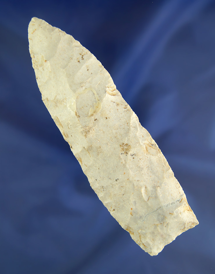 5 1/4" Sedalia style Knife made from Burlington chert found in Boone Co.,  Missouri.