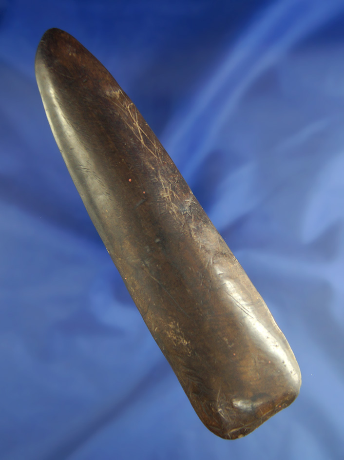 Exceptional polished on this well styled 6 1/4" stone Celt found in Jefferson Co.,  Kentucky.