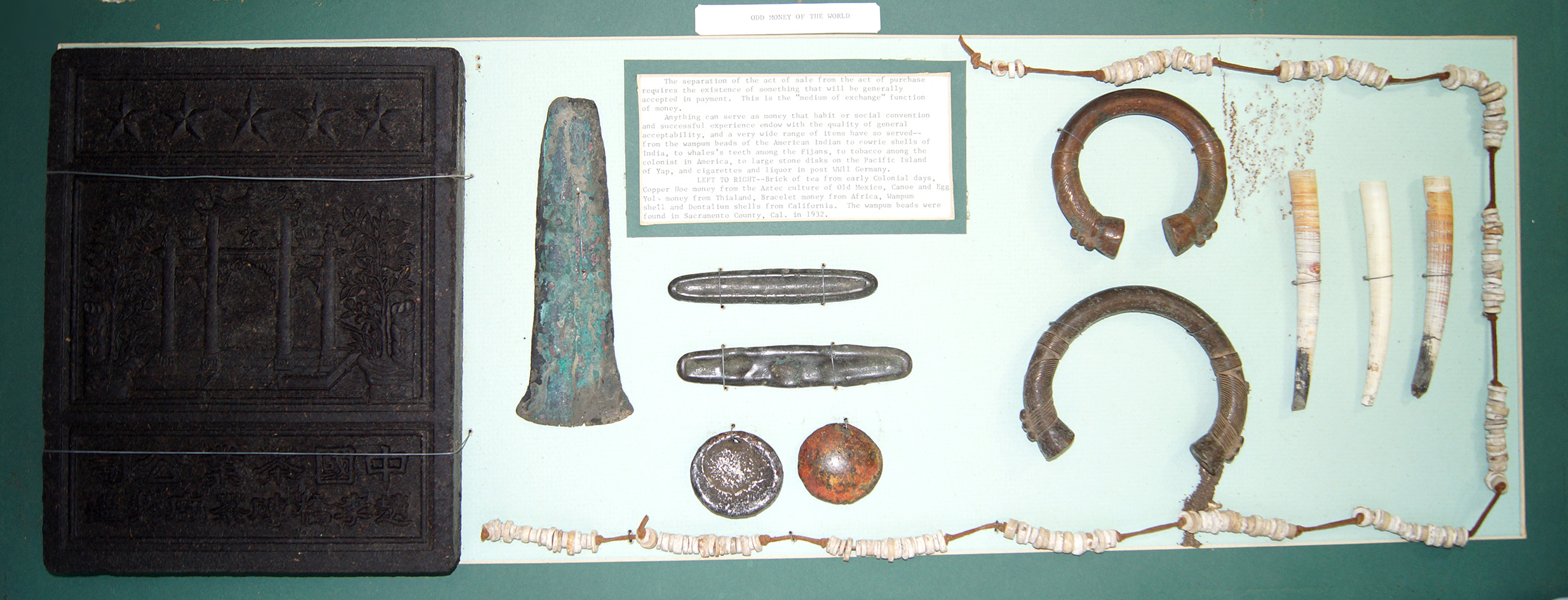 Unique Display Group of Old Currency!  Very unique display showing various  old  currency