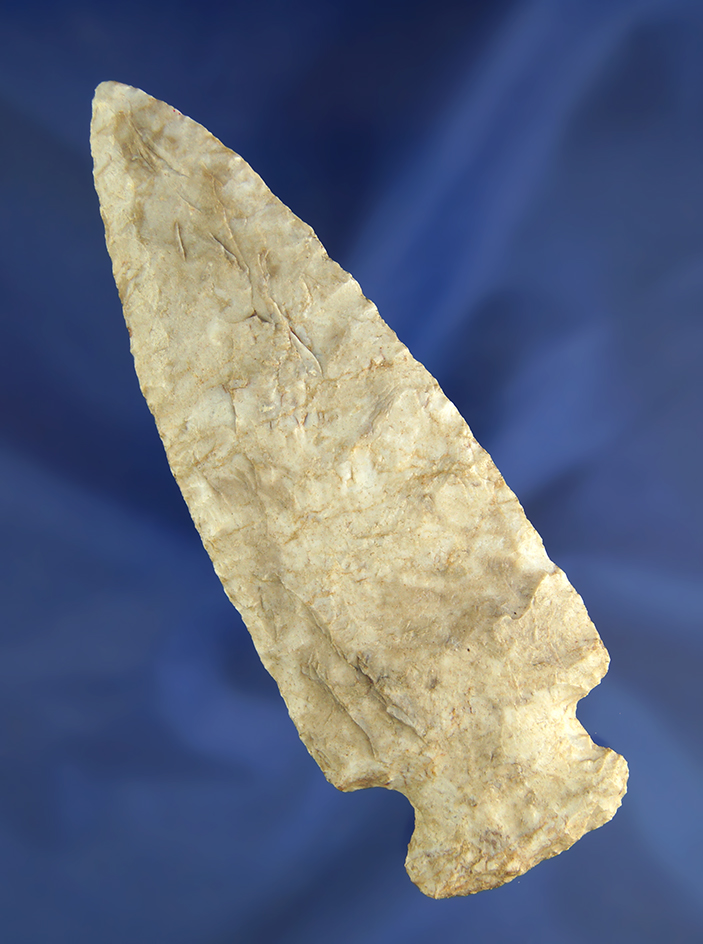 4 3/4" Beveled Knife found in Richland Co.,  Illinois. Ex. John W. Roach collection.