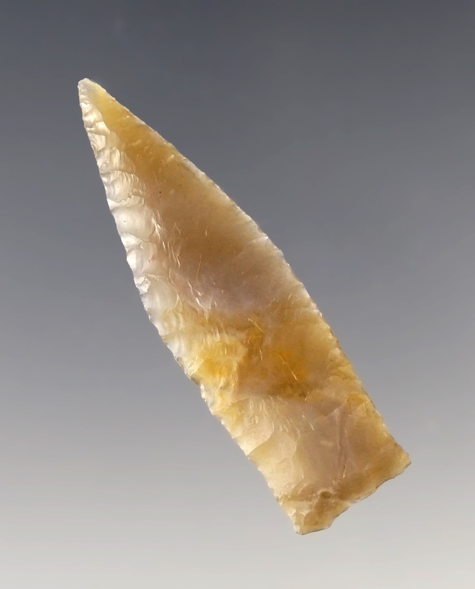 1 3/16" triangular shape Arrow Point - Chalcedony. Found in the Four Corners region.