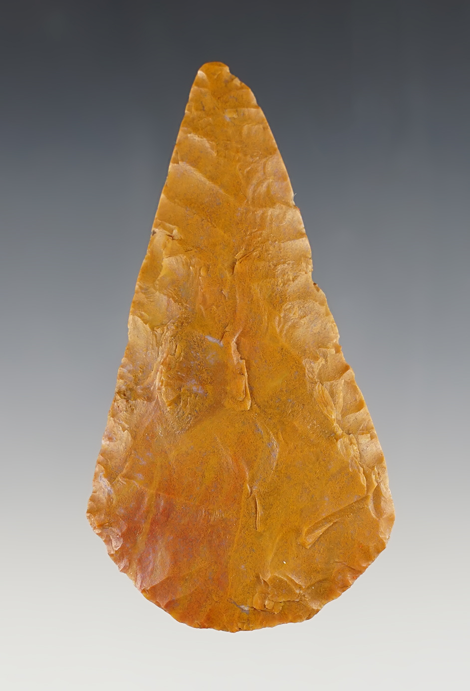 3 7/16" Ground-base Knife made from attractive multi-color material found in Colorado.