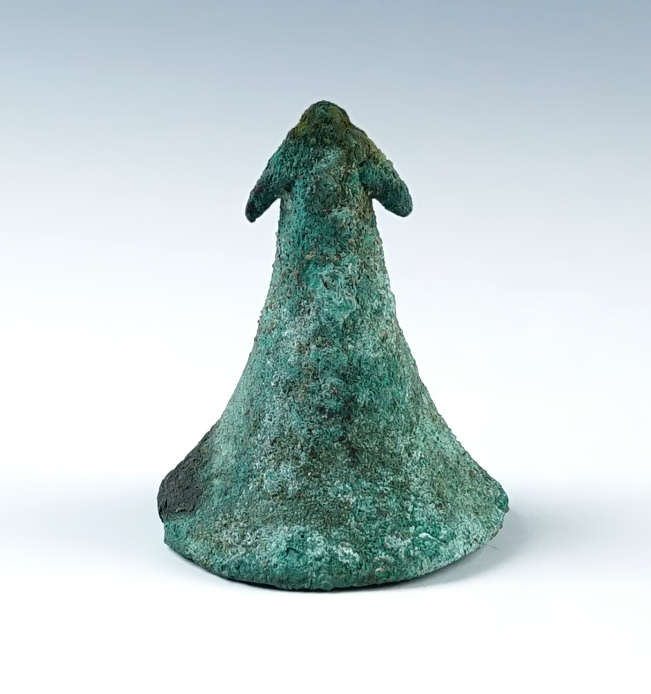 2 1/2" tall x 1 7/8" wide Inca Culture Arrow Top Copper Cone.
