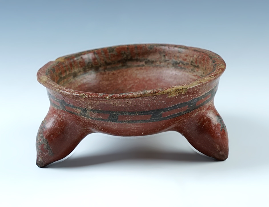 5 1/2" wide tri-leg Pre-Columbian Chupicuaro Bowl from the Central Plateau area of West Mexico