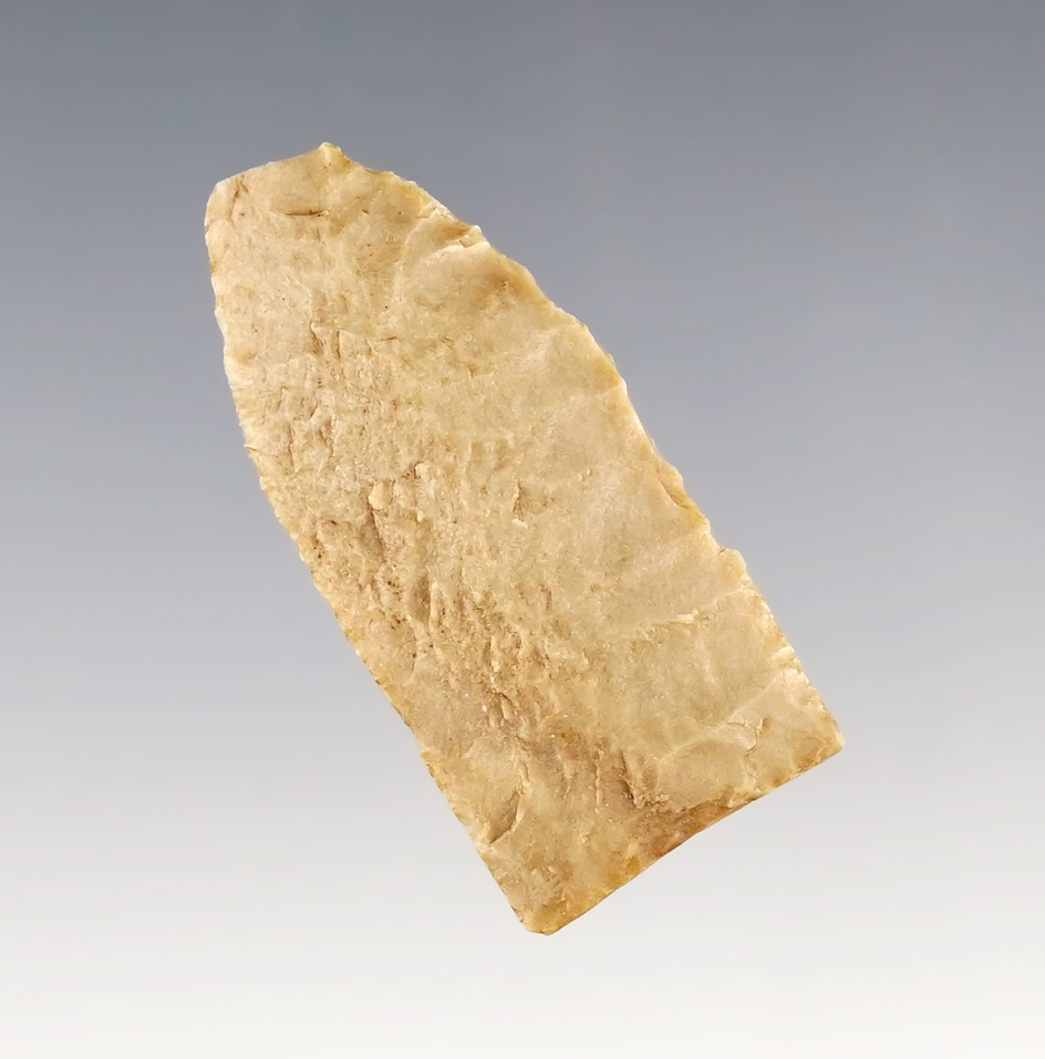 Beautiful ancient grinding to the lower edges and base on this 1 9/16" Paleo Eden - Colorado.