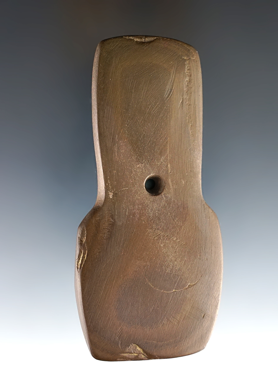 3 15/16" Shovel Pendant -Glued. Medina Co., Ohio. Ex. Heckman, #G808, Ex. Root, #1166s.