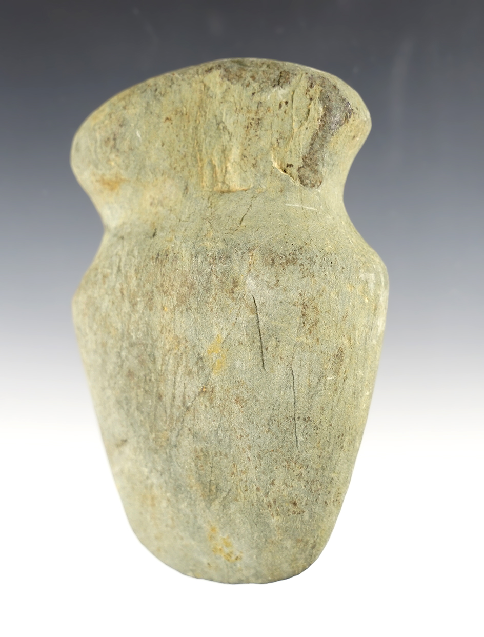 4 5/8" long Full Groove Axe that is heavily patinated. Found in the Midwestern U.S.