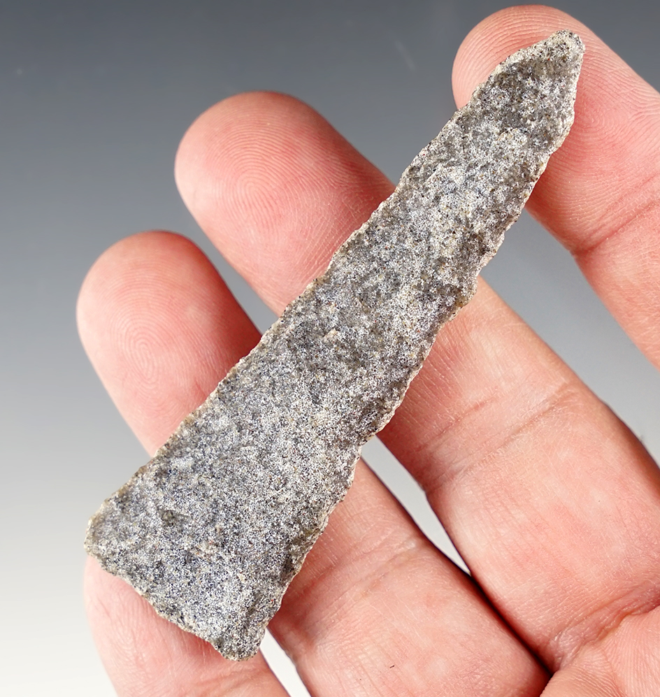 Heavily patinated 3 1/16" Triangular Knife found in New Mexico.