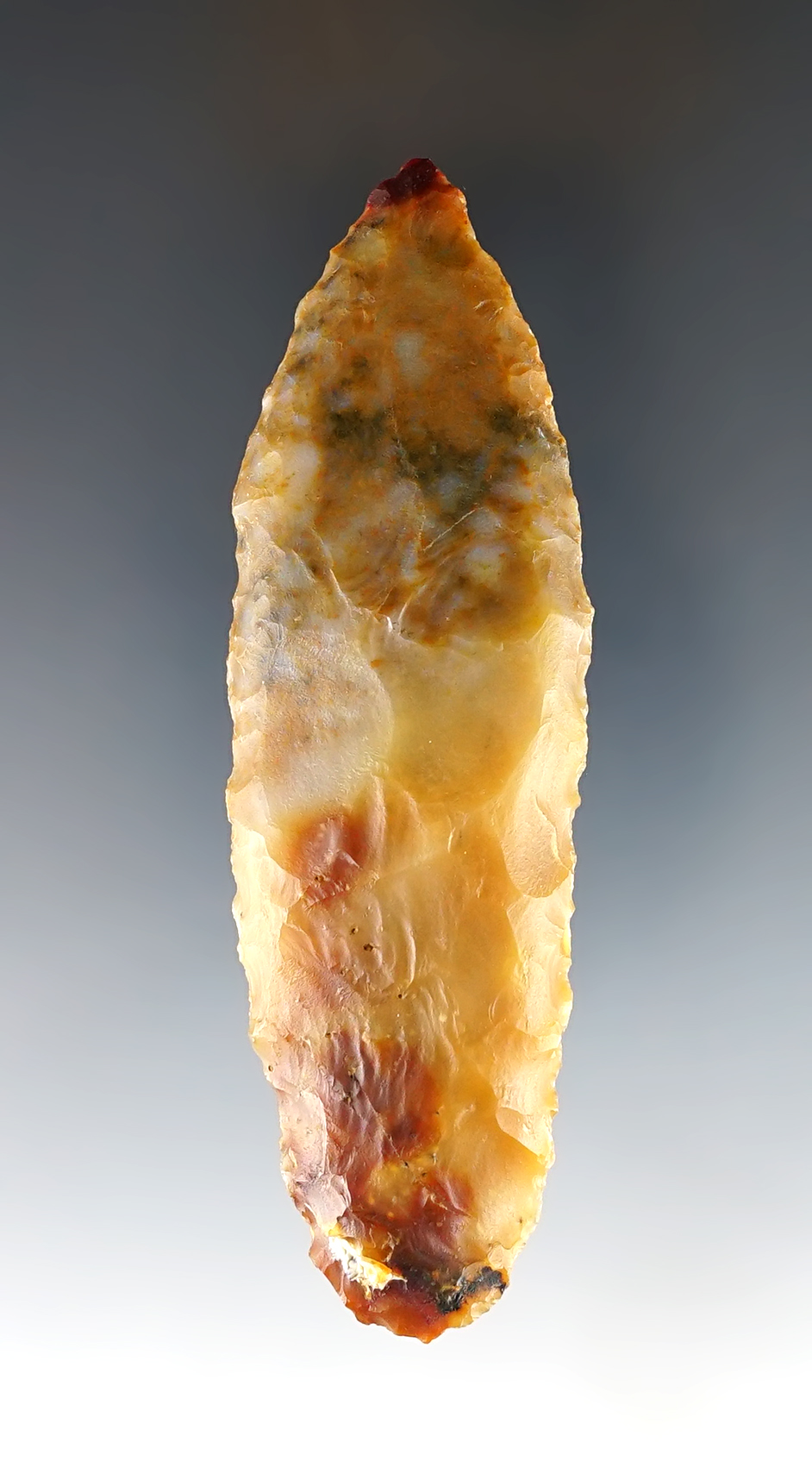 3 13/16" Lake Mohave Uniface Knife - Agate.  Rogers COA and a Rod Michel SOP. 