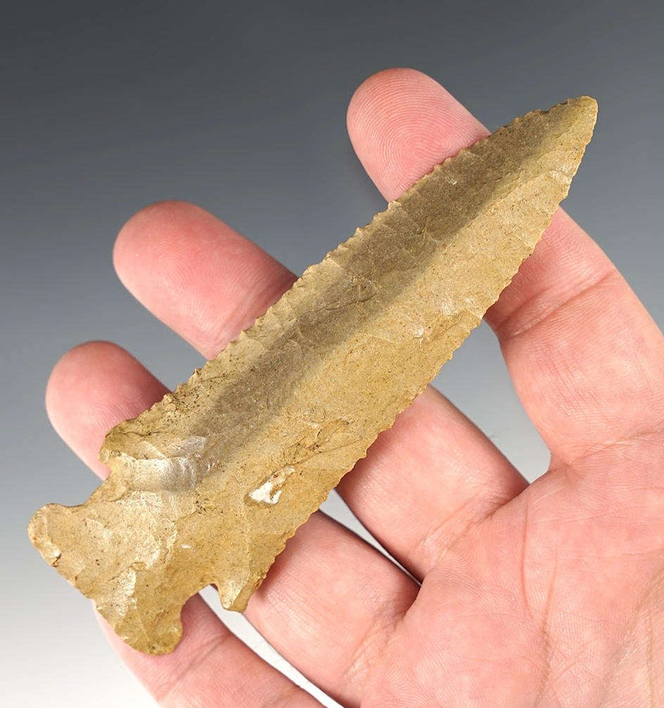 4 1/2" Hardin that is well patinated. Found in Indiana. Ex. Kilander collection.