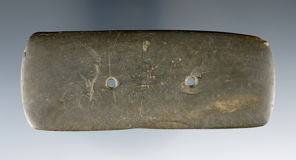4" Rectangular Slate Gorget found in Erie Co., Ohio