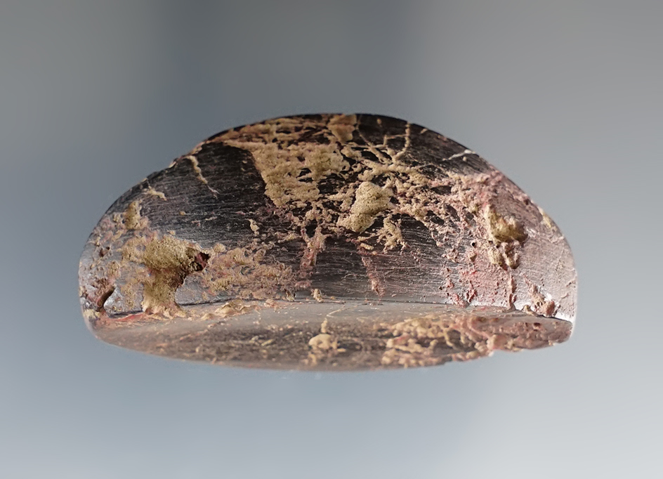 1 15/16" long Hemispheric Atlatl Weight made from Hematite found in Ohio.