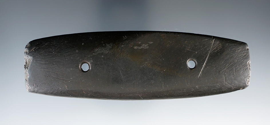 5 1/16" Rectangular Adena Gorget found in Crawford Co., Ohio.