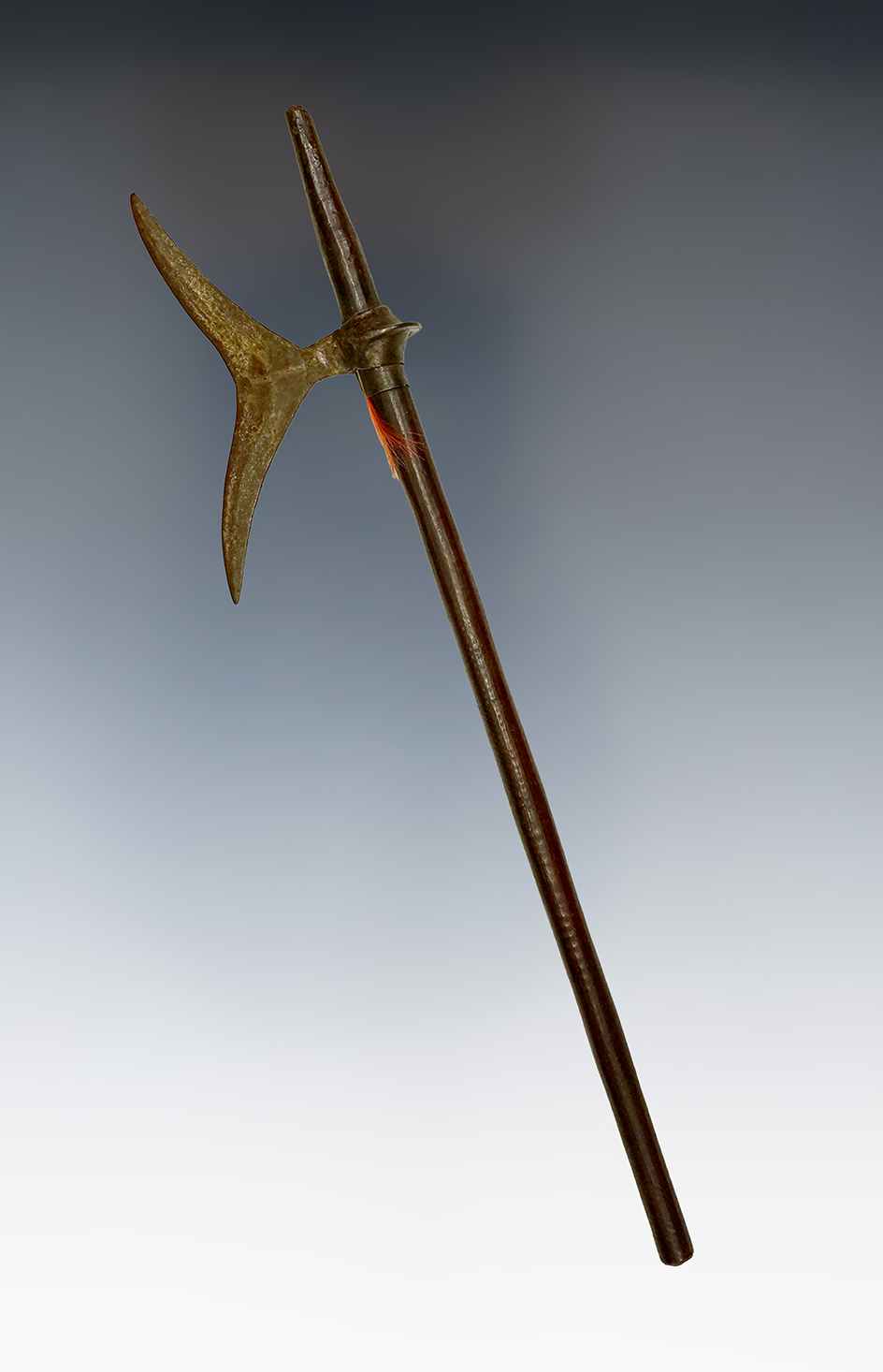 25" Indian Warriors Bullova Axe from the 18th century, India.