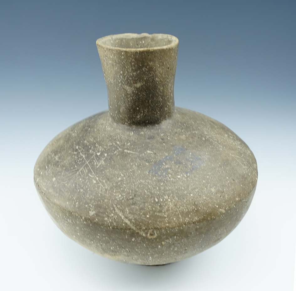 8" tall by 7" wide nicely crafted ancient Pedestal Water Bottle, Arkansas.