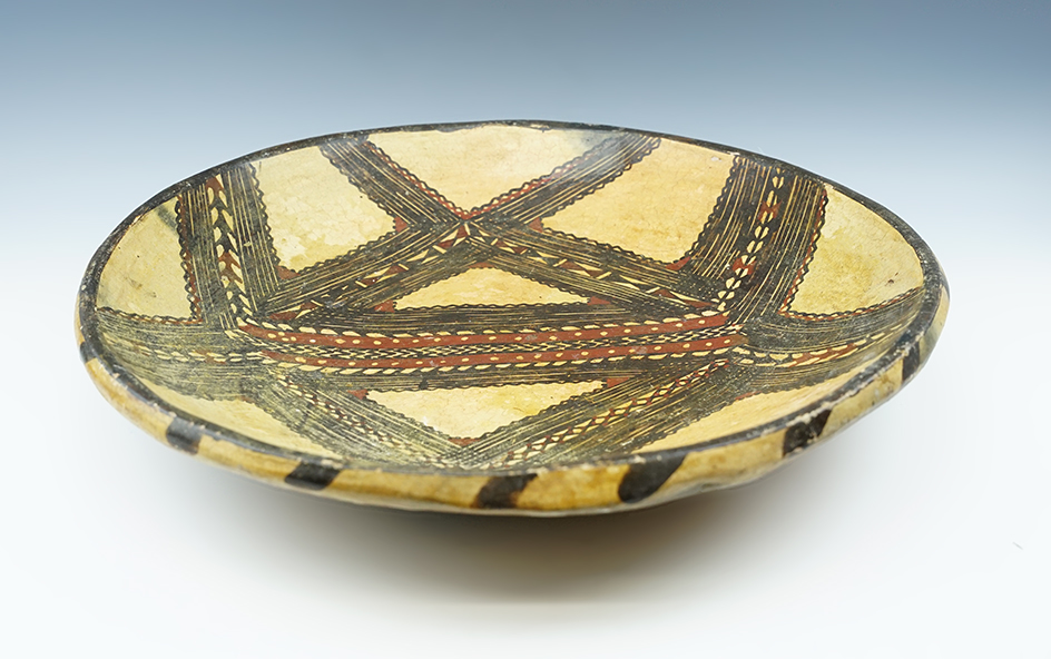 14 1/2" Berber pottery tray from Morocco.