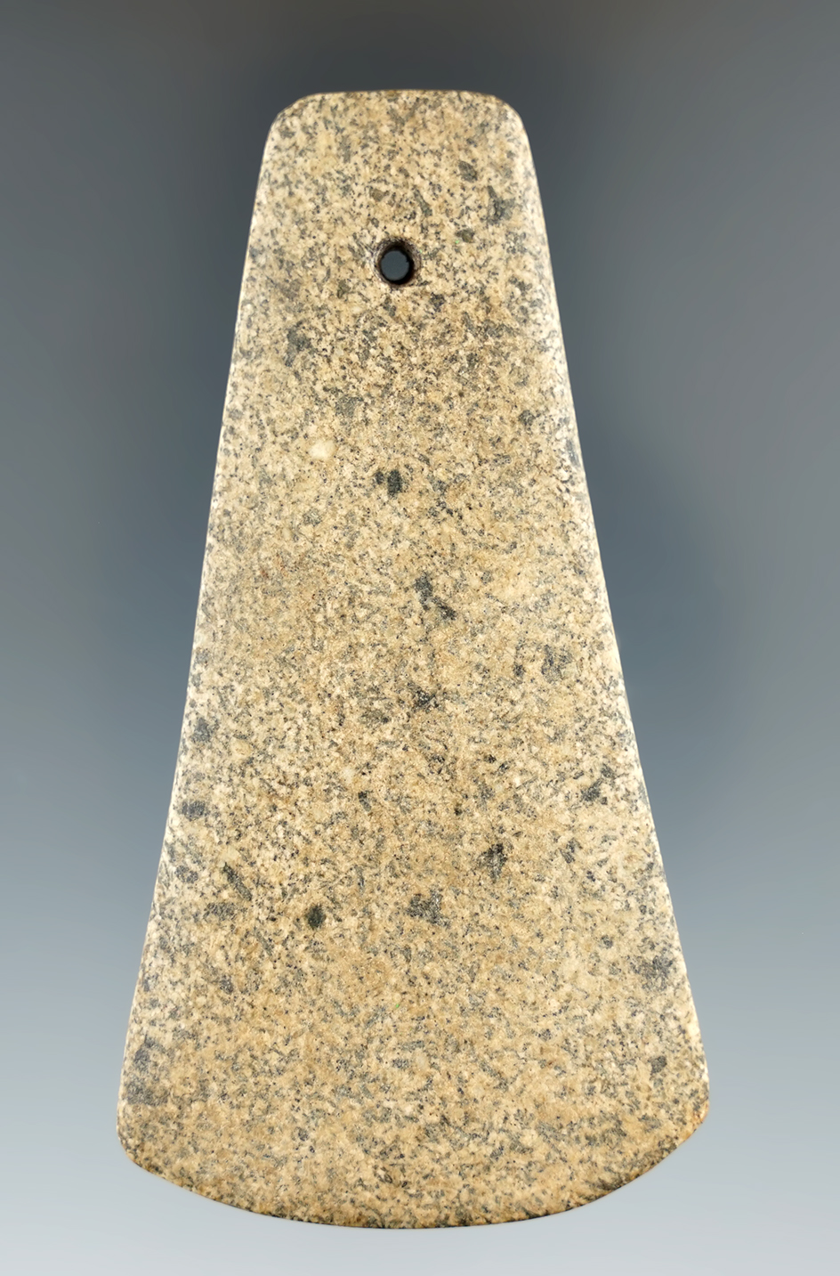 3 3/8" hardstone Trapezoidal Pendant found in Indiana. Comes with a Davis G-10 COA.