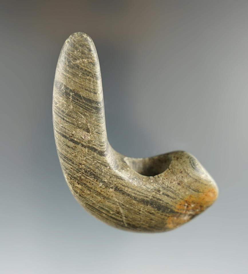 3" Geniculate Bannerstone found in Richland Co., Ohio.