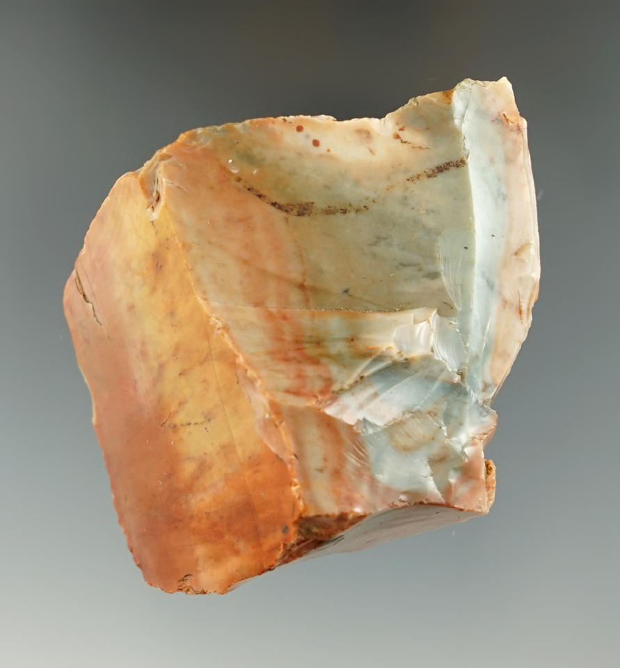 2 1/2" Flint Ridge flint Hopewell core found in Licking Co., Ohio