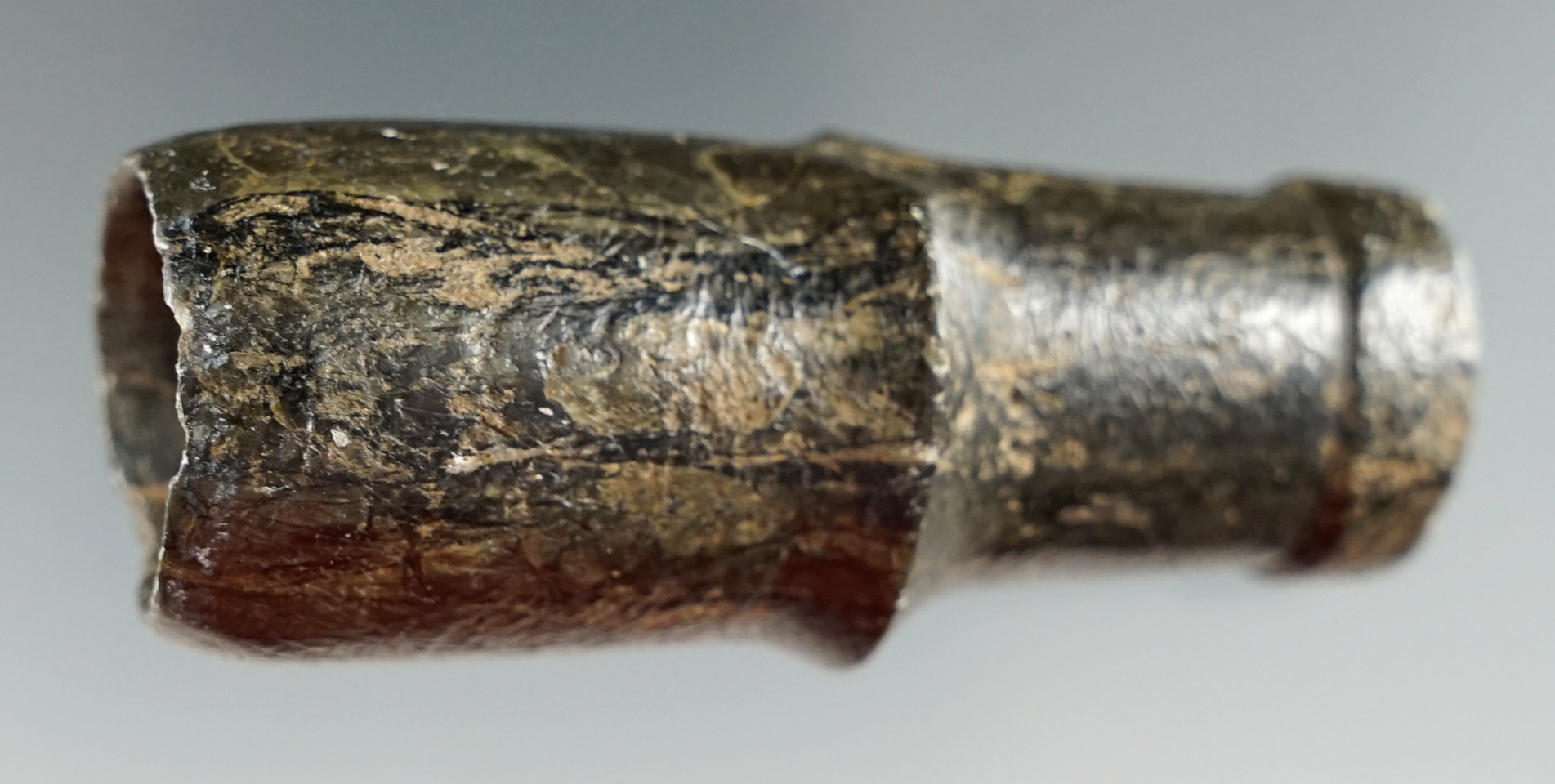 Exceptional! 2 9/16" Chumash Pipe that is beautifully styled from steatite - Santa Barbara CA.