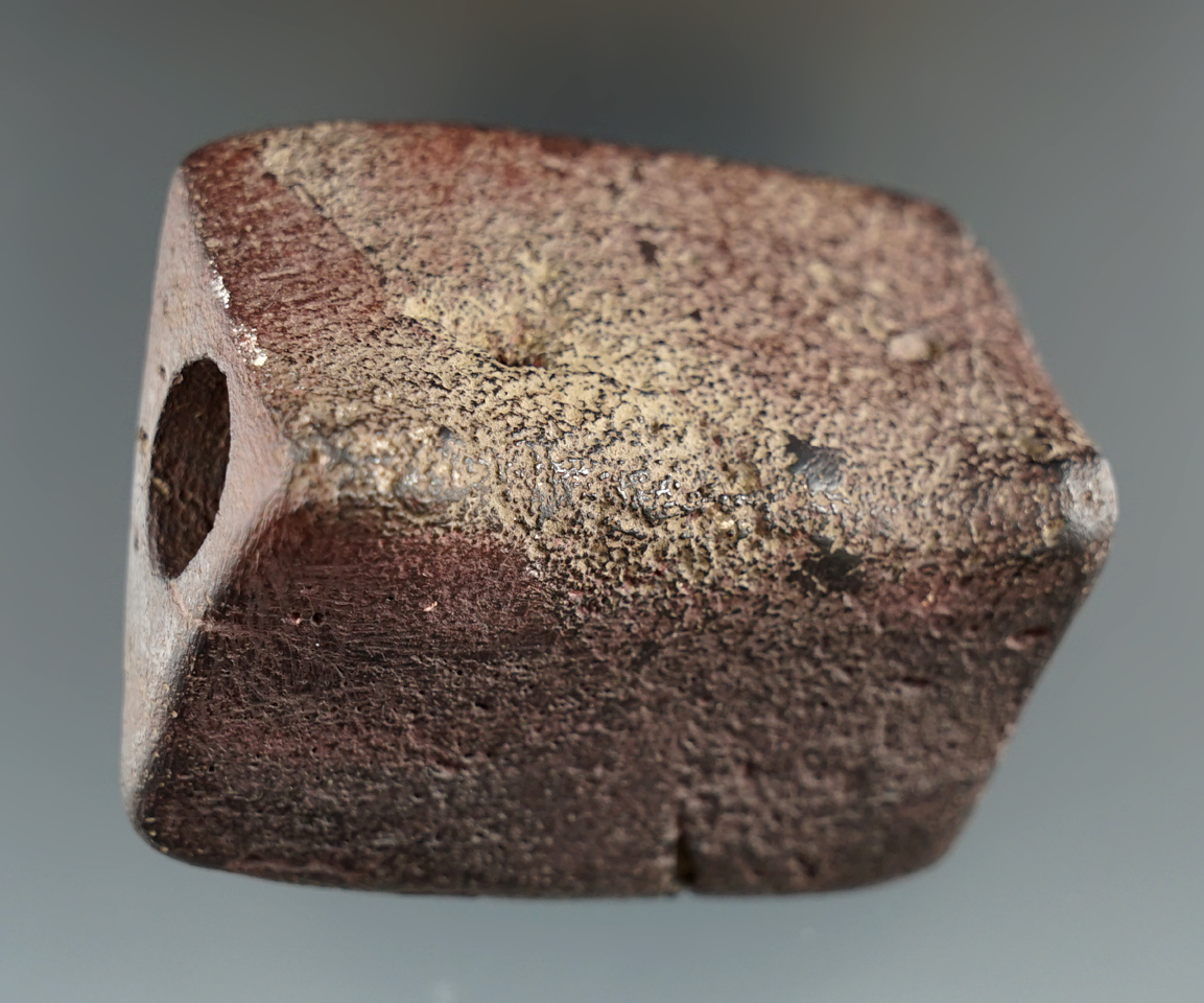 2 3/8" Saddle Bannerstone made from the Hematite found in Pike Co., Illinois. Bennett COA.