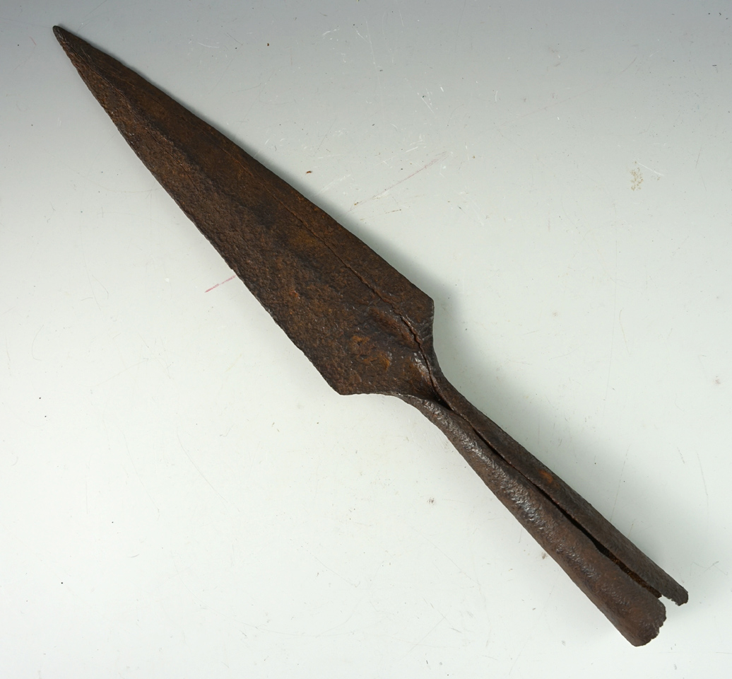 12 11/16" Spanish Socketed Spear point found in New Mexico. Circa A.D. 1520 range.