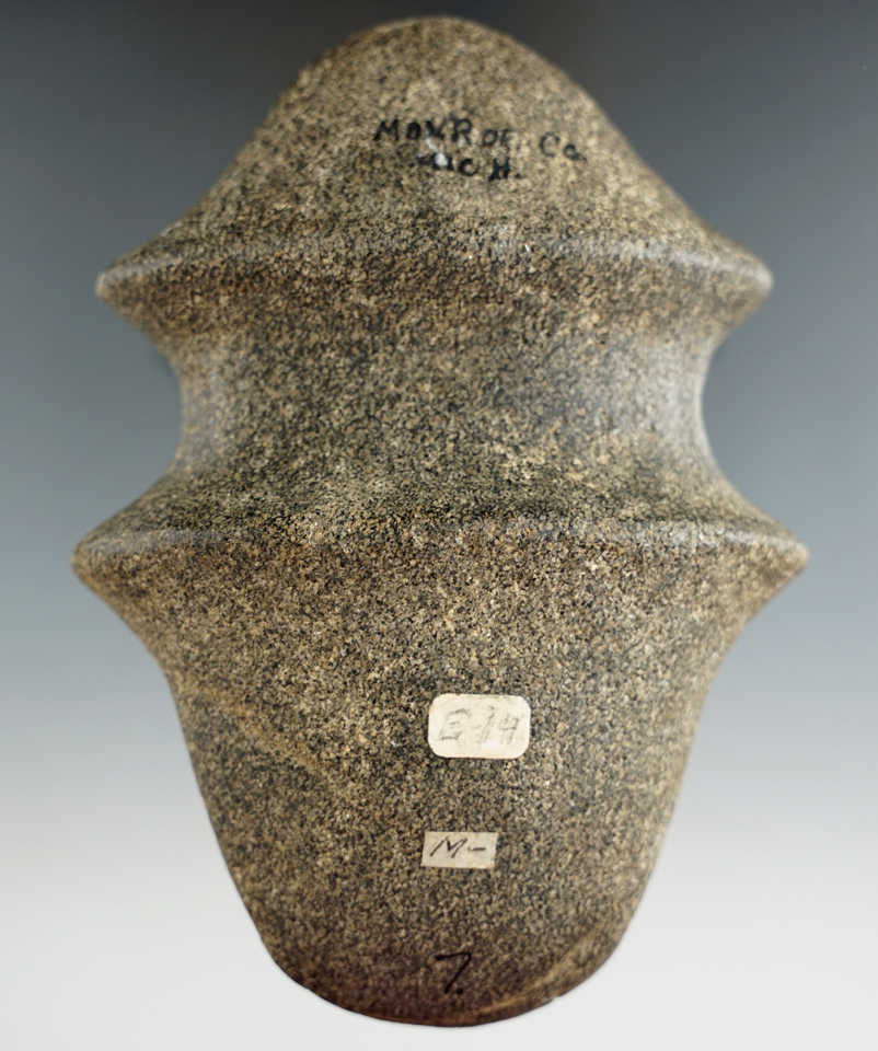 Nice! 5 1/2" Michigan Barbed full grooved Axe - Monroe County Michigan. Bennett COA.