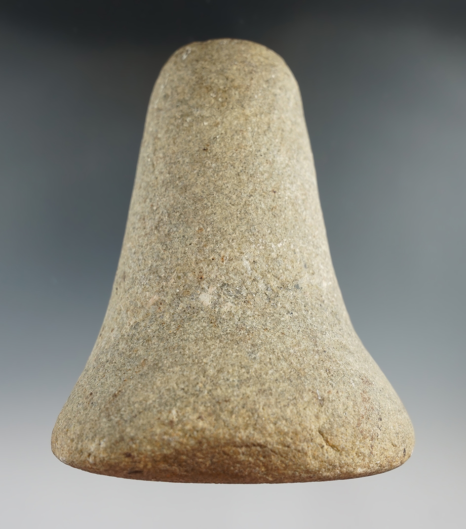 Well styled 4 3/4" Bell Pestle found in Fayette Co., Indiana.