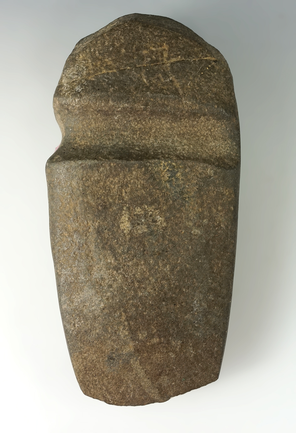 Large! 8 3/8" long 3/4 grooved Axe - Lafayette Co., Missouri. Poll end  has been broken & glued