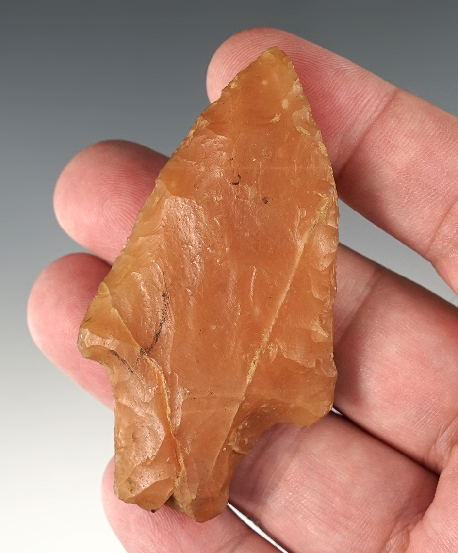 Nice 2 7/8" Gary made from Novaculite found around Big Lake, Arkansas.