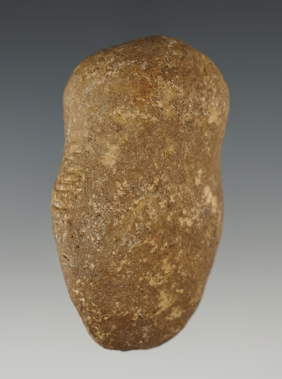 Miniature 2 3/4" long Full Grooved Axe found in Dent Co., Missouri. Well patinated.