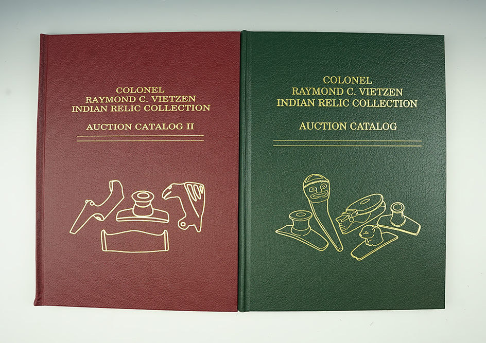 Pair of Hardcover Colonel Raymond C. Vietzen Indian Relic Collection Auction Catalogs.