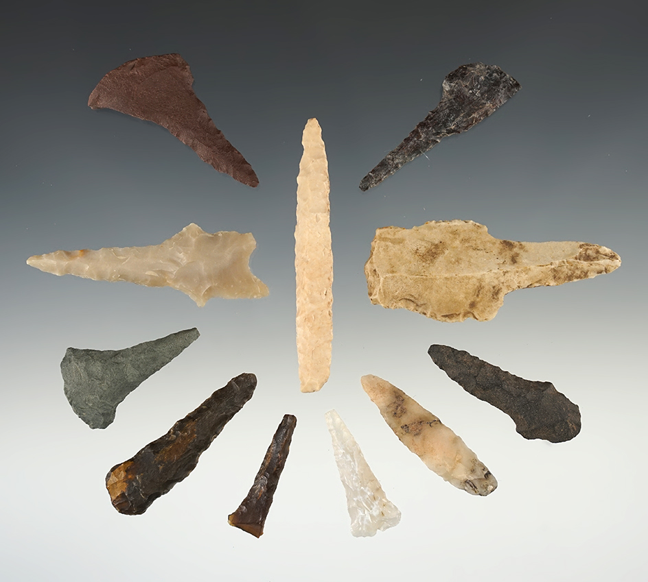 Set of 11 Southwestern Drills in good condition. The largest is 2 11/16".