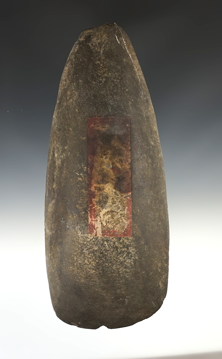 Large 8 1/8" Hardstone Celt found in Ohio. A few dings but still a nice example.