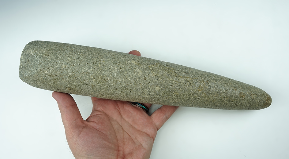 Incredible 12 3/4" long polished Pestle found at the Allendale Town Site, Clickitat Co., WA.