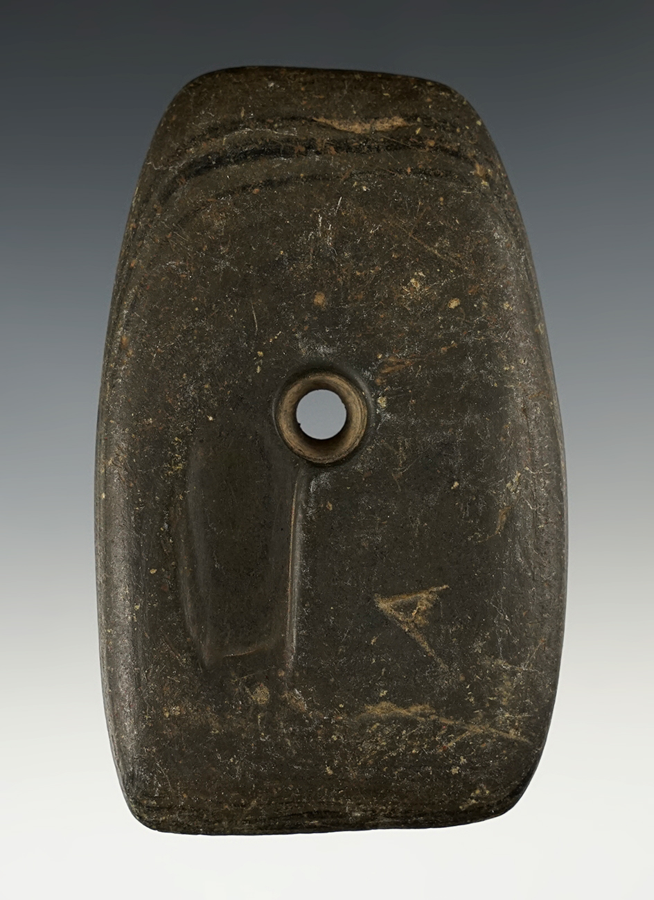 Nice 3 5/8" Trapezoidal Pendant  found in Eaton Co., Michigan.