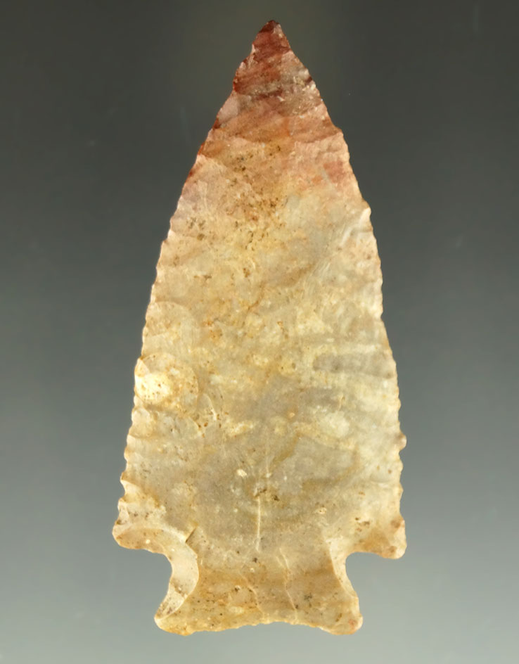 Excellent style on this 2 5/16" Cornernotch made from attractive multi-colored Flint - Wisconsin.