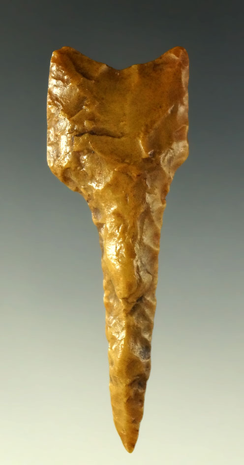 2 11/16" drill made from River polish Crowley's Ridge cobble chert found in Arkansas.