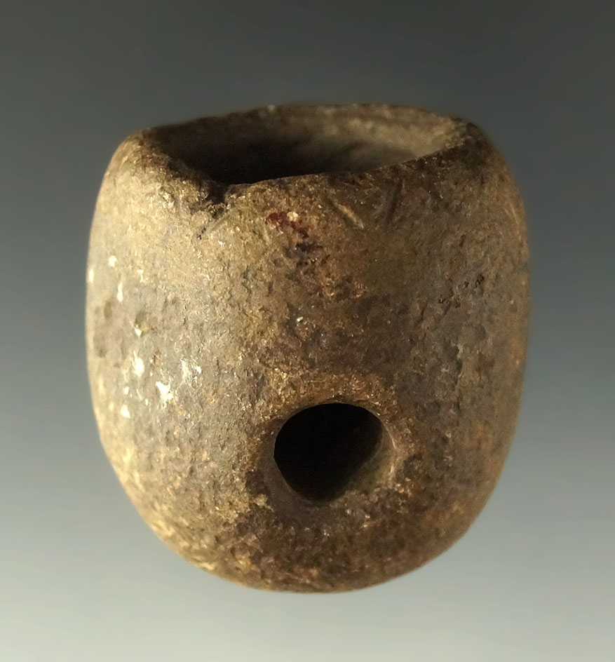 1 1/2" ancient elbow pipe that is very well patinated - found in Madison County Kentucky.  COA.