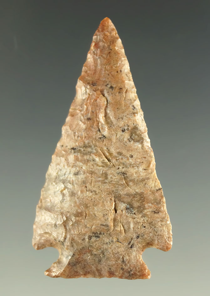 Pictured! 1 11/16" Pelican Lake - attractive material found in Sumner County Kansas. ww2, pg 59.