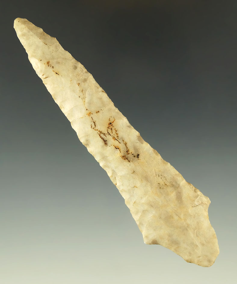 4 1/2" Gary Knife that was heavily resharpened in ancient times found in Arkansas. Bennett COA.