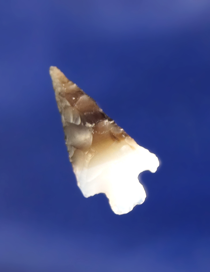 13/16" Columbia Plateau Split Stem made from beautiful bicolored Flint - Columbia River, Washington.